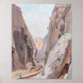 Mountain Canyon Neutral Abstract Art Print (Voorkant)