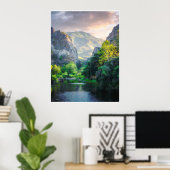 Mountain Canyon Sunrise Wall Art Landscape Print (Thuiskantoor)