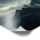Mountain Castle Landscape Print Foto Afdruk (Hoek)