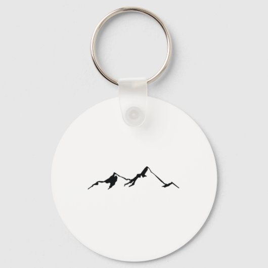 Mountain Chain Vintage Design Climbing Hiking Skii Sleutelhanger (Voorkant)