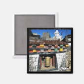 Mountain, Chaurikharka, Stupa - Nepal Magneet (Voorkant / Achterkant)