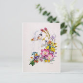 Mountain Chickadee Collage Briefkaart (Staand voorkant)