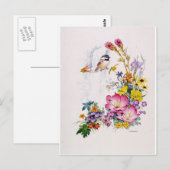 Mountain Chickadee Collage Briefkaart (Voorkant / Achterkant)