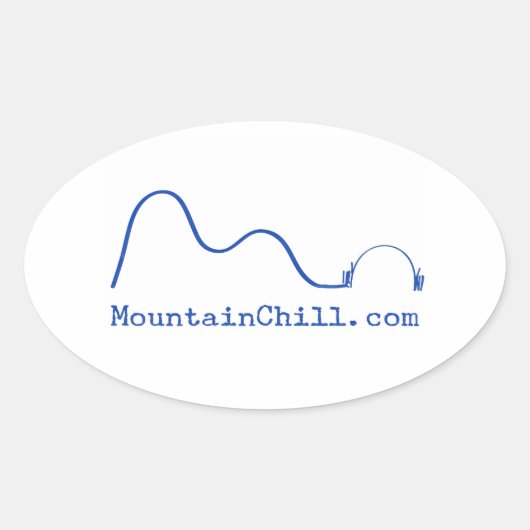 Mountain Chill - Bumpersticker Ovale Sticker (Voorkant)