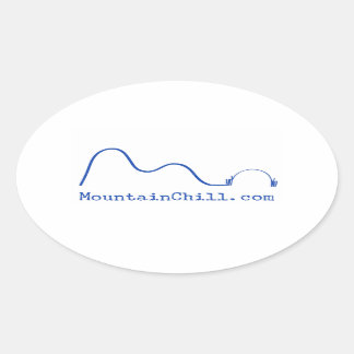 Mountain Chill - Bumpersticker Ovale Sticker