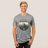 Mountain Climber Avonturenpatch Heren T-shirt (Voorkant volledig)