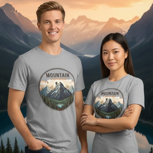 Mountain Climber Avonturenpatch Heren T-shirt