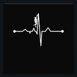 Mountain Climber Heartbeat Rock Climbing Lover Foto Afdruk<br><div class="desc">This graphic idea is for mountain klimbing lovers. This funny graphic / quote clothing makes all rock klimbers happy.</div>