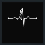 Mountain Climber Heartbeat Rock Climbing Lover Foto Afdruk<br><div class="desc">This graphic idea is for mountain klimbing lovers. This funny graphic / quote clothing makes all rock klimbers happy.</div>