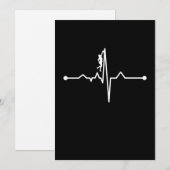 Mountain Climber Heartbeat Rock Climbing Lover Gra Bedankkaart (Voorkant / Achterkant)