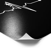 Mountain Climber Heartbeat Rock Climbing Lover Gra Foto Afdruk (Hoek)