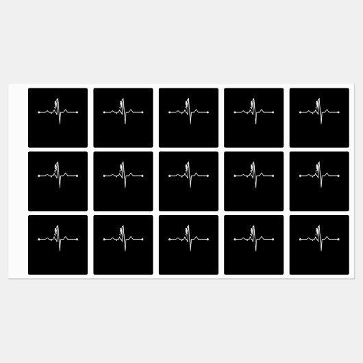 Mountain Climber Heartbeat Rock Climbing Lover Labels (Vel)