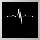 Mountain Climber Heartbeat Rock Climbing Lover Poster (Voorkant)