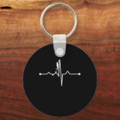 Mountain Climber Heartbeat Rock Climbing Lover Sleutelhanger (Voorkant)