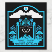 Mountain Climber Memorial Gift Wijn Etiket (Enkel label)