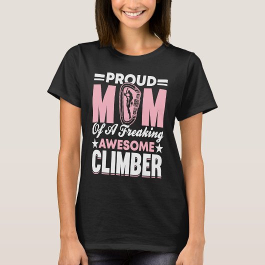 Mountain Climbing Rock Climb Mother Climber Mom 7 T-shirt (Voorkant)