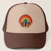 MOUNTAIN COLORFUL SUNSET TRUCKER PET (Voorkant)