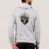 Mountain Compass Grijs Ritssluiting Hoodie (Achterkant)