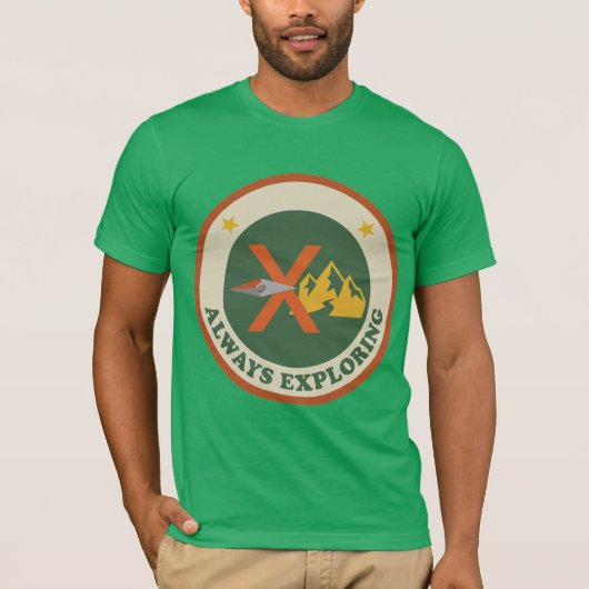 Mountain Compass T-shirt Always Exploring Tee (Voorkant)