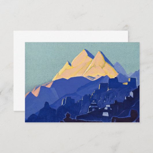 Mountain Convent van Nicholas Roerich Bedankkaart (Voorkant / Achterkant)