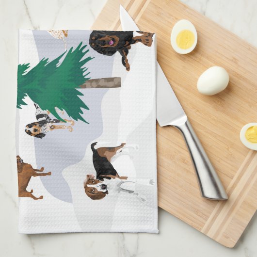 Mountain Coonhounds Theedoek (Quarter Fold)