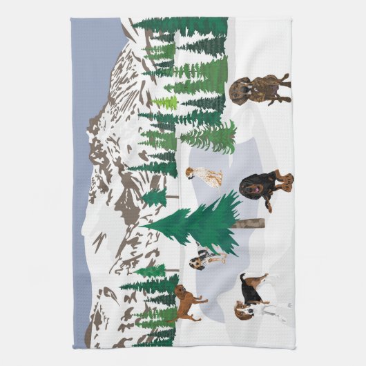 Mountain Coonhounds Theedoek (Verticaal)