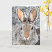 Mountain Cottontail Notecard Kaart (Gele Bloem)