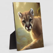 Mountain Cougar Wildlife Portrait Tabletop Fotoplaat (Zijkant)