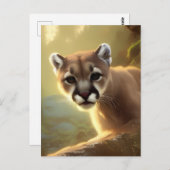 Mountain Cougar Wildlife Portret Briefkaart (Voorkant / Achterkant)