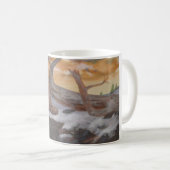 Mountain Cougar Winter Scene Coffee Cup Koffiemok (Voorkant rechts)