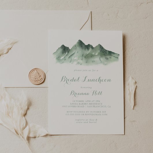 Mountain Country Bridal Luncheon Vrijgezellenfeest Kaart