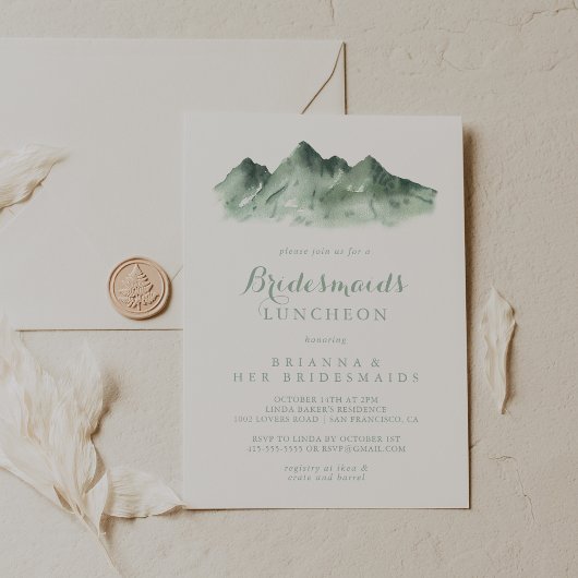 Mountain Country Bruidsmeisjes Luncheon Douche Kaart