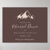 Mountain Country Rehearal Dinner Welcome Sign Poster (Voorkant)