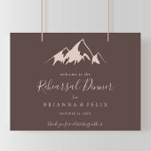 Mountain Country Rehearal Dinner Welcome Sign Poster