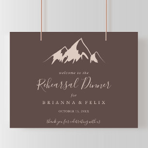 Mountain Country Rehearal Dinner Welcome Sign Poster