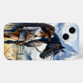 Mountain Cowgirl gepersonaliseerd Case-Mate iPhone Case (Achterkant (horizontaal))