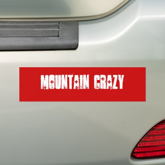 Mountain Crazy Bumpersticker (Op auto)