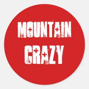Mountain Crazy Sticker voor bergliefhebbers