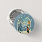 Mountain Creek, New Jersey skigebied souvenir Ronde Button 3,2 Cm (Voorkant /achterkant)