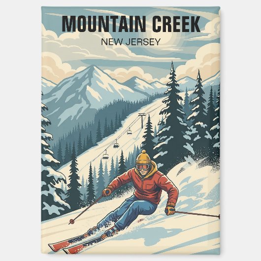 Mountain Creek Skiën New Jersey Reizen Magneet (Voorkant)