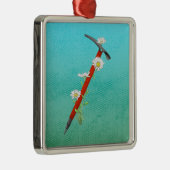 Mountain Daisy Ice Ax Metalen Ornament (Rechts)