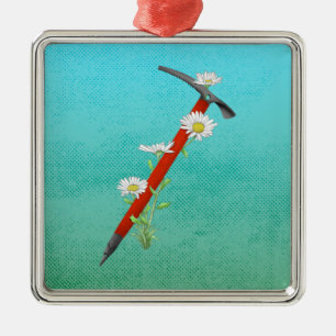 Mountain Daisy Ice Ax Metalen Ornament