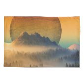 MOUNTAIN DAWN FOREST NATUUR SUNSET LANDSCAPE KUSSENSLOOP (Achterkant)