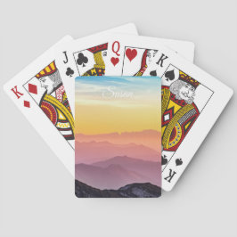 Mountain Dawn gepersonaliseerd Pokerkaarten