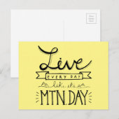 Mountain Day Briefkaart (Voorkant / Achterkant)