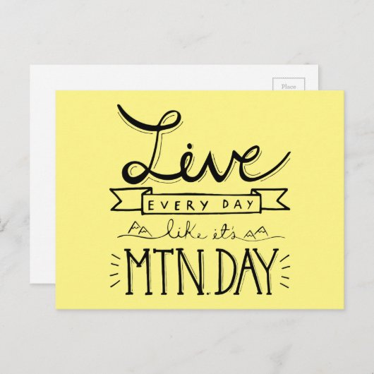 Mountain Day Briefkaart (Voorkant / Achterkant)