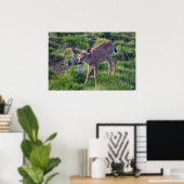 Mountain Deer en Lupine Print (Thuiskantoor)