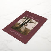 Mountain Destination Wedding Bewaar de datum Folie Uitnodiging (Gedraaid)