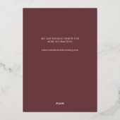 Mountain Destination Wedding Bewaar de datum Folie Uitnodiging (Achterkant)