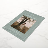 Mountain Destination Wedding Bewaar de datum Folie Uitnodiging (Gedraaid)